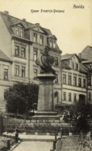 Emperor Frederick Memorial in Apolda, Weimarer Land District, Thuringia, Germany, postcard, view