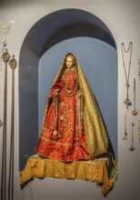 Sardinian folk costume in the museum in Nuoro, Sardinia, Italy