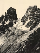 The Cristallo Glacier, Monte Cristallo, Kristallberg, the highest mountain in the Cristallo Group