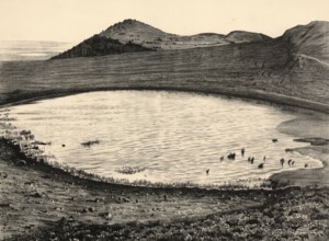 Maar am Mosenberg in the Eifel, former volcanic area, Bernkastel-Wittlich district,
