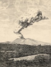 Volcano Volcano, seen from the island's plateau, on September 23, 1889, Lipari Islands in the