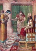 Scene from the biblical story, the biblical figure Daniel, who was abducted into Babylonian exile