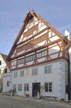 Former tanner house built 15th century, half-timbered house, Vordere Gerbergasse, Nördlingen,