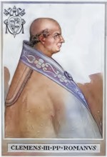 Clement III, originally Paolo Scolari (born in Rome, died 20 or 28 March (1) 1191), was Pope from