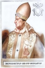 Benedict IV was pope from 900 to 903. He sided with Pope Formosus, who died in 896, and was