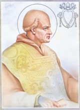 Pope John I, St. John I, was Bishop of Rome from 523 to 526, historical, authentic, digitally