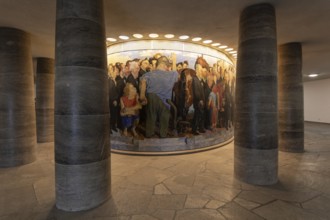 December 22, 2025, interior view of the historic St. Paul's Church during winter, Frankfurt, Hesse,