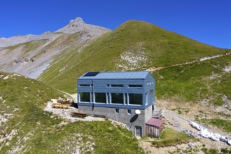 Cabane du Fenestral mountain hut on the Col du Fenestral mountain pass, Ovronnaz, Valais,