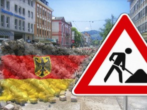 Symbolic picture, construction site Germany, economic development, standstill, zero growth,