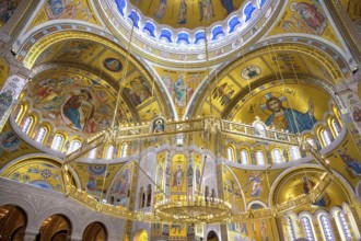 Church of Saint Sava or Temple of Saint Sava orthodox church, Interior, Belgrade, Serbia