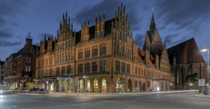 Old Town Hall illuminates Hanover Germany
