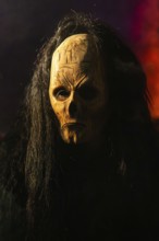 Krampus, fog, murmuring, winter, Waldburg Castle, Waldburg, Allgäu, Baden-Württemberg, Germany