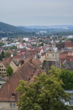 View of the city from Rosenberg Fortress, Upper Franconia, Franconia, Bavaria, Germany