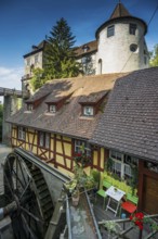Old castle and mill, Meersburg, Lake Constance, Baden-Württemberg, Germany