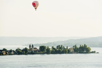 Reichenau panorama of Allensbach, UNESCO World Heritage Site, Reichenau Island, Lake Constance,