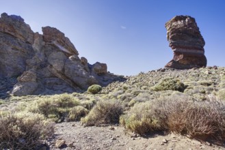 Large rocks in a barren, dry environment, Pico del Teide National Park, La Orotava Tenerife