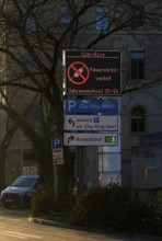 Sign, information sign, fireworks ban, fireworks ban on New Year's Eve in the city center,