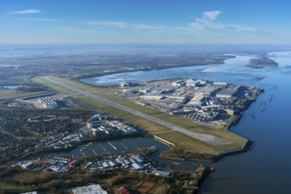 Airbus, plant, Hamburg, Finkenwerder, Germany, Europe, airfield, runway, runway, industry