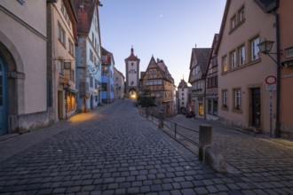 December 25, 2025: Christmastime at Plönlein — Rothenburg ob der Tauber, Bavaria, Germany. Festive