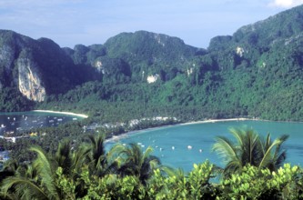 View of the island from the viewpoint one year in front of the tsunami, Ko Phi Phi Don, Thailand,