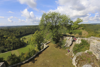Castle ruins of Hohengundelfingen, ruins of a medieval hilltop castle, former headquarters of the