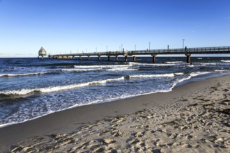 Pier with diving gondola, Zingst, Fischland-Darß-Zingst, Western Pomerania Lagoon Area National