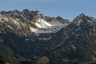 Mountains of the Allgäu Alps, Entschenkopf, Nebelhorn and Rubihorn, Oberstdorf, Oberallgäu, Allgäu,