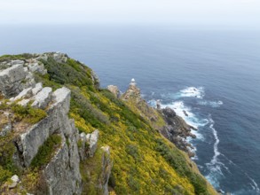 Cliffs and sea at Cape of Good Hope, Cape Point Lighthouse, Cape Peninsula, Cape Point Nature