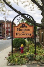 Flower Bridge, Bridge of Flowers, Roadside Sign, Garden, Mohawk Trail Scenic Road, Former Trade