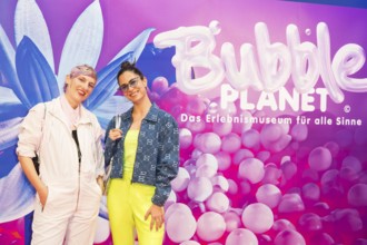 Luise Zücker and Zora Alber at the opening of Bubble Planet - The Adventure Museum for All Senses