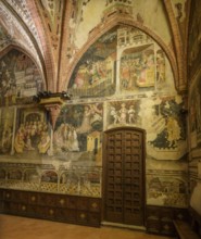 15th century frescoes in St. Catherine's Chapel, Collegiata di Santa Maria Assunta,