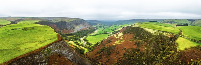 Autumn colours of Ffrwd Fawr Waterfall, Dylife, Llanbrynmair, Powys, Wales, UK