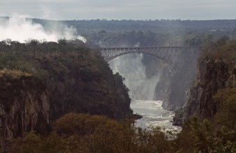 Zambezi Bridge, Zambezi, Victoria Falls, Zimbabwe, Africa, June 2000, vintage, retro, old, historic