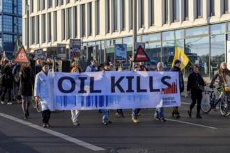 Demonstration of Extinction Rebellion to mark the 10th anniversary of the Paris Agreement and to