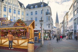 Small Christmas market on Remigiusplatz in Bonn, Germany