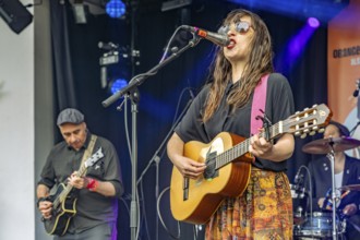 Eight buckets of chicken hearts live at the Orange Blossom Special Festival, Beverungen, Germany