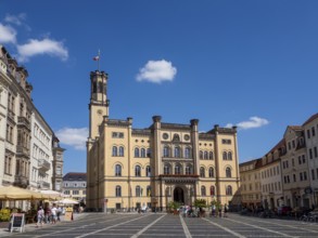 View of Town Hall, Johannisplatz, Zittau, Saxony, Germany