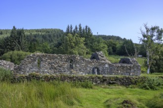 St Saviors Church Ruins, Glendalough, Wicklow Mountains National Park, Brockagh, County Wicklow,