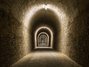 Tunnel del Castillo, Coripe Mountain Tunnel, illuminated longest tunnel on cycle path Via Verde de