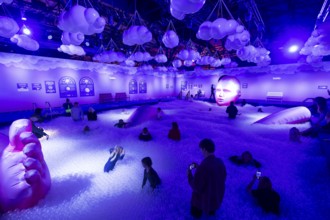 Ball pit at the opening of Bubble Planet - The Adventure Museum for All Senses at Arena Berlin,