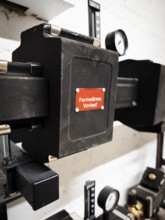 District heating transfer station in a cellar in Düsseldorf, Germany