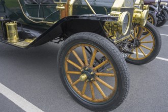Details Ford T classic car from 1909, classic car meeting at the mills of, Skerries, County Dublin,