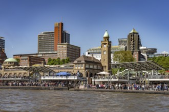 The St. Pauli Landungsbrücken at Hafengeburtstag Hamburg 2025 in the Free Hanseatic City of