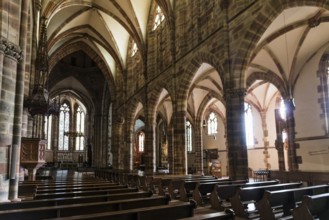 Interior view, Gothic Church of St. Peter and Paul, Saints-Pierre-et-Paul, Wissembourg,