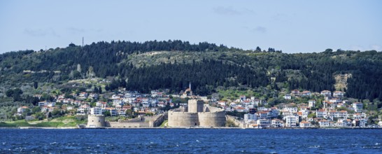 A fortified coastal town with wooded hills and direct sea views, Kilitbahir Castle and Kilitbahir,