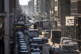 Traffic on Friedrichstraße in Berlin, looking south, Germany