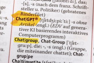 Chat Group, Chapter Group, Chat, Chat Line, Chat Room Caht GPT, Chatiquette. Terms from the Duden.