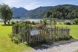 Bauerngarten im spa garden, Schliersee, Ort Schliersee, Upper Bavaria, Bavaria, Germany