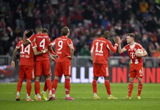 Goal cheers Joshua Kimmich FC Bayern Munich FCB (06) Nicolas Jackson FC Bayern Munich FCB (11)