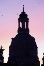 Church of Our Lady Dresden, evening sky, late autumn, Saxony, Germany